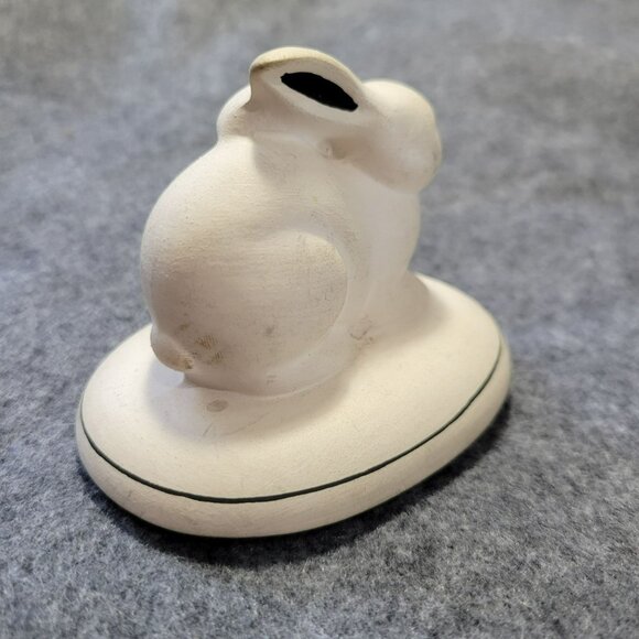 Vintage Acoma Pottery Rabbit Oval Trinket Box Black & White Geometric Design - Picture 12 of 13